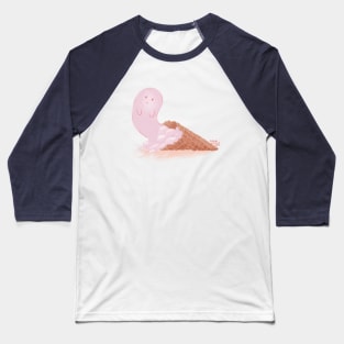 Ghost Ice Cream Baseball T-Shirt